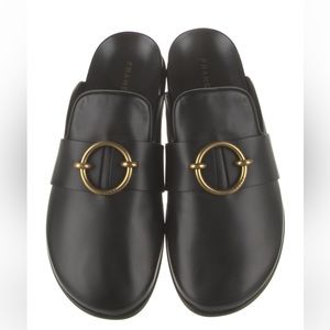 FRAME le aspen leather slides